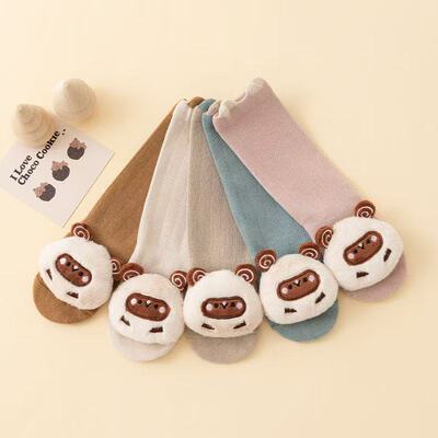 新生婴儿袜子秋冬款卡通宝宝防滑