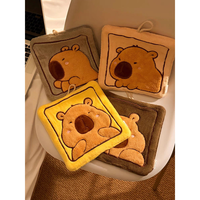 新款卡皮巴拉不掉毛悬挂式擦手巾