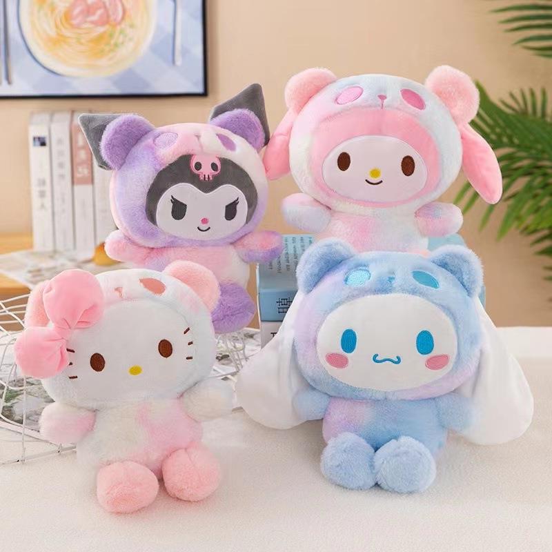 炫彩三丽欧库洛米毛绒玩具公仔抓机娃娃玉桂狗美乐蒂跨境盲盒