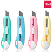 得力2024美工刀学生便携快递开箱刀开包裹裁纸刀小刀壁纸刀文具刀