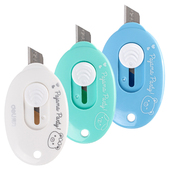 得力2087迷你美工刀便携快递开箱刀拆快递裁纸刀随身小刀手工刀