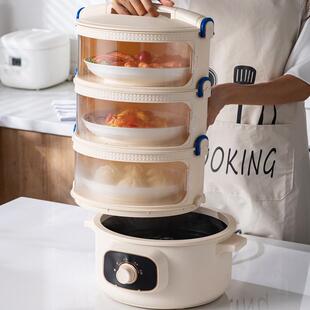多层家用饭菜神器电加热盖菜罩冬天热饭热菜2024新款 保温菜罩冬季