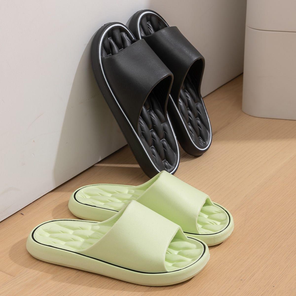 凉拖鞋女夏季2024新款防滑PVC厚底拖鞋男外穿耐磨沙滩鞋