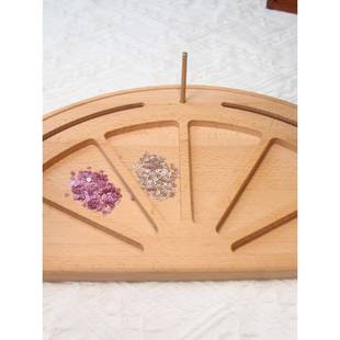 麋鹿先生 刺绣架月亮湾绣榉能木绣架刺绣架工具子多功绣架 法CBA式