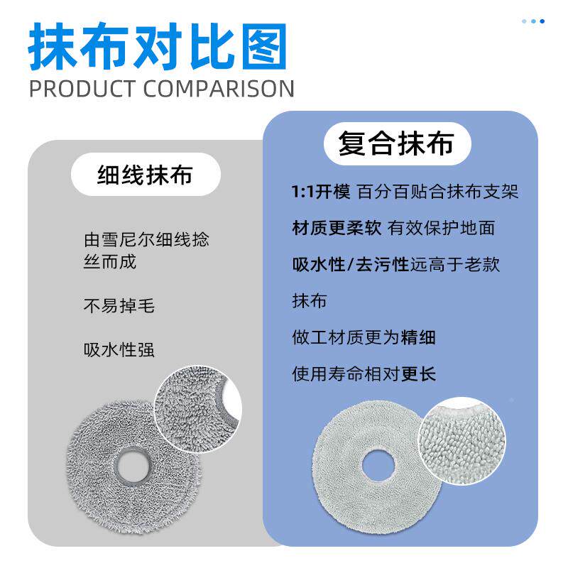 配追X30配件觅X30 P材R耗扫地机器人配件S30滚刷边滤网抹布清洁液