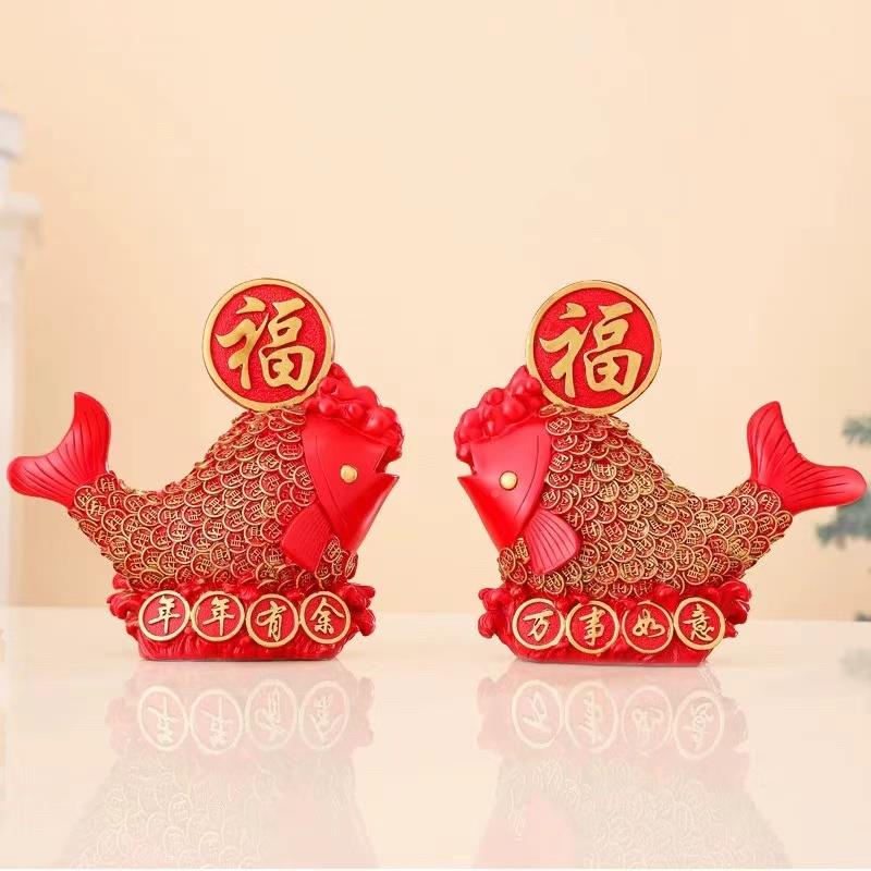 年新中式高档年有摆件家居客厅酒余柜NDK装饰品电视桌面摆设柜工