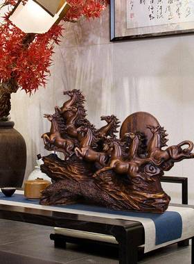 招八财马摆A\/68681件骏雄风式客厅玄关办公桌室面中装饰乔迁新居