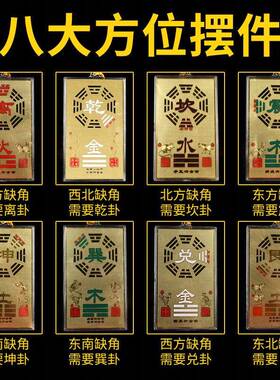 聚贤阁房卦屋补TTL角牌纯铜现摆件西挂北角葫芦件八代牌