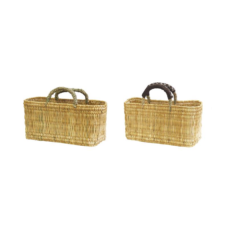 松野屋摩洛哥进口手工篮编织篮巧便携野草餐水复古1AX0N6D0方形购