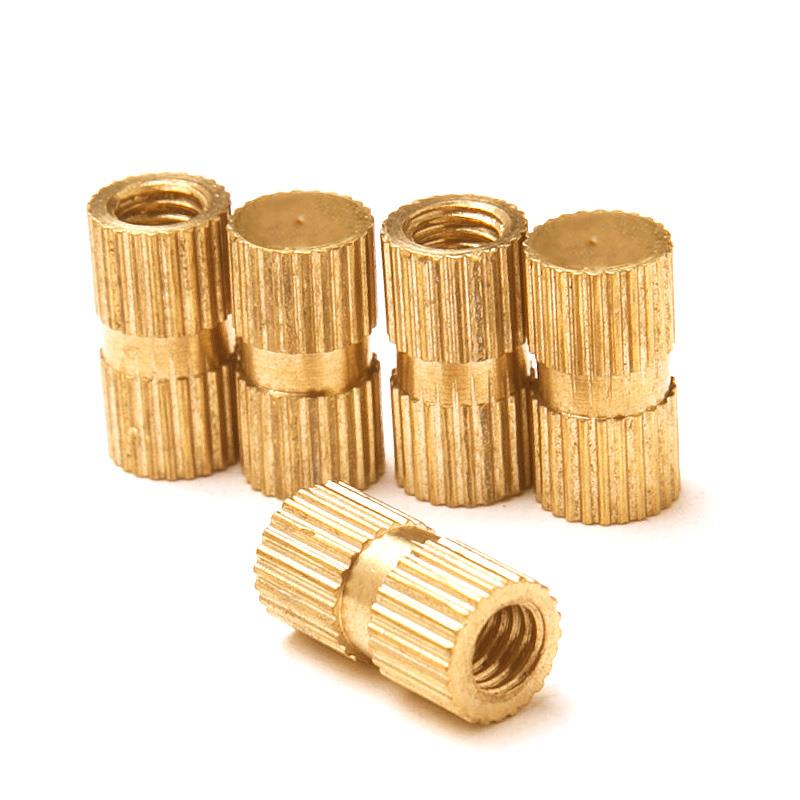 注铜螺母m2无品牌/铜滚埋花螺母m5铜花母双m3铜镶m4预滚件花铜塑