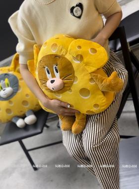 睡猫和老鼠奶酪抱枕被SSQ头子两用午办公枕床上靠垫玩车载毯子可