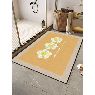 浴室门口防滑垫卫生间软硅藻泥吸水速干地垫洗手间厕所门前脚踏垫