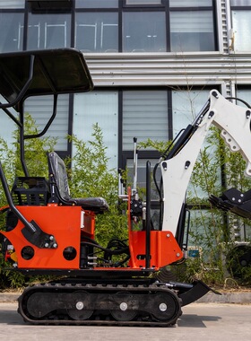 跨境HT08履带迷你小挖机  农业大棚小钩机可进电梯多功能挖掘机