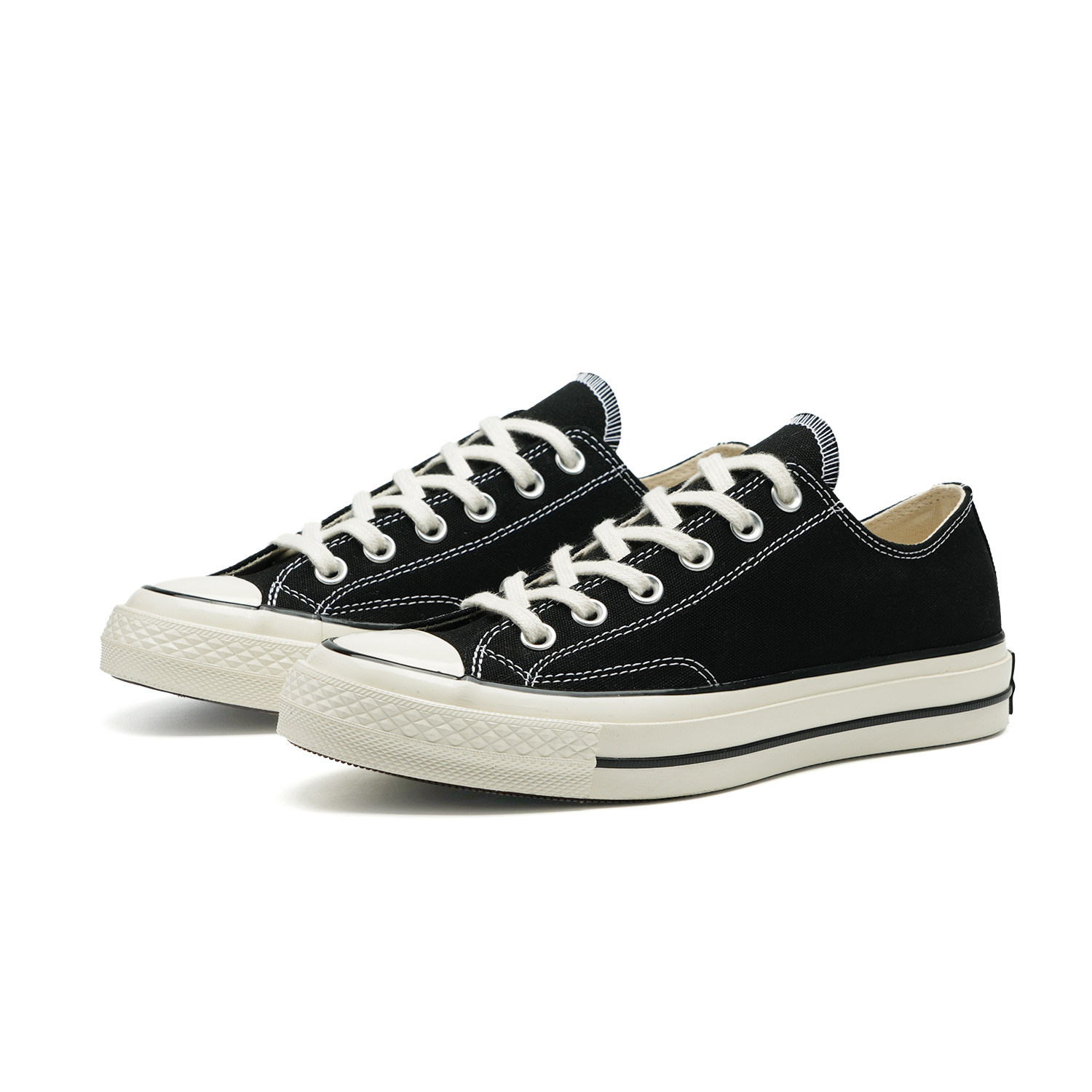 帆构新款帆布鞋男女黑色低帮布鞋经典软底平底鞋学生休闲板鞋