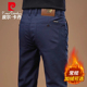 加绒休闲裤 男士 修身 皮尔卡丹高端秋冬新款 直筒潮流百搭商务西裤 子