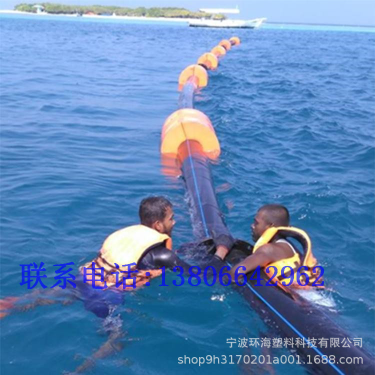 水库12寸排沙管浮桶 两片包管塑料浮筒 水上实心聚乙烯材质浮漂桶