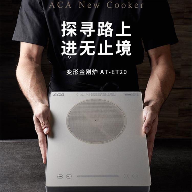 ACA/北美电器 AT-ET20电陶炉家用台式嵌入式大功率德国芯日本面板