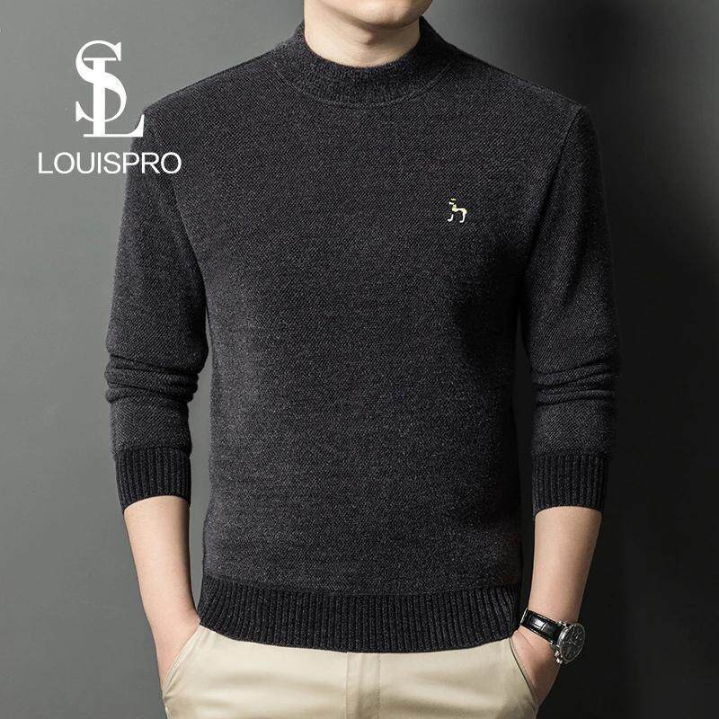 Louispro时尚轻奢男装高档圆领毛