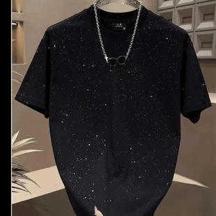 时尚 龙华曼尼轻奢g夏季 经典 T恤男士 休闲百搭满天星洋气高级上 x款
