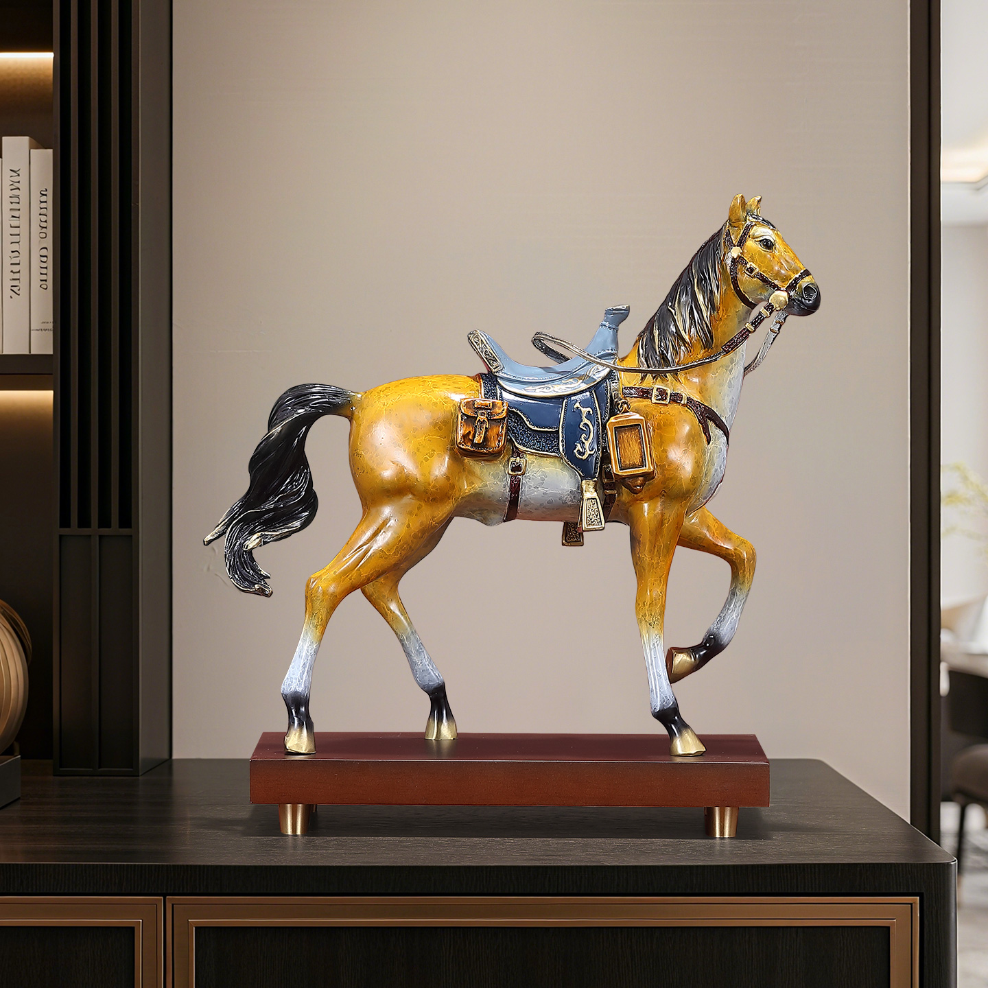 马到成功马摆件黄铜传世战马老板办公室桌面装饰品开业乔迁礼品