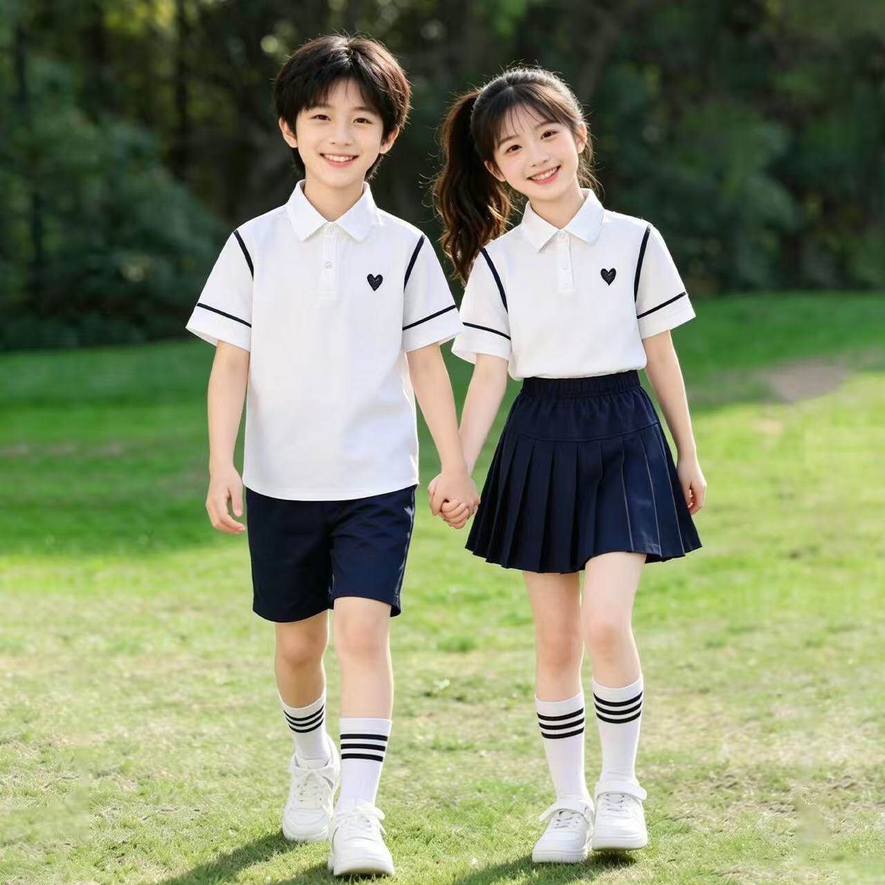 儿童短袖POLO衫学院风演出服