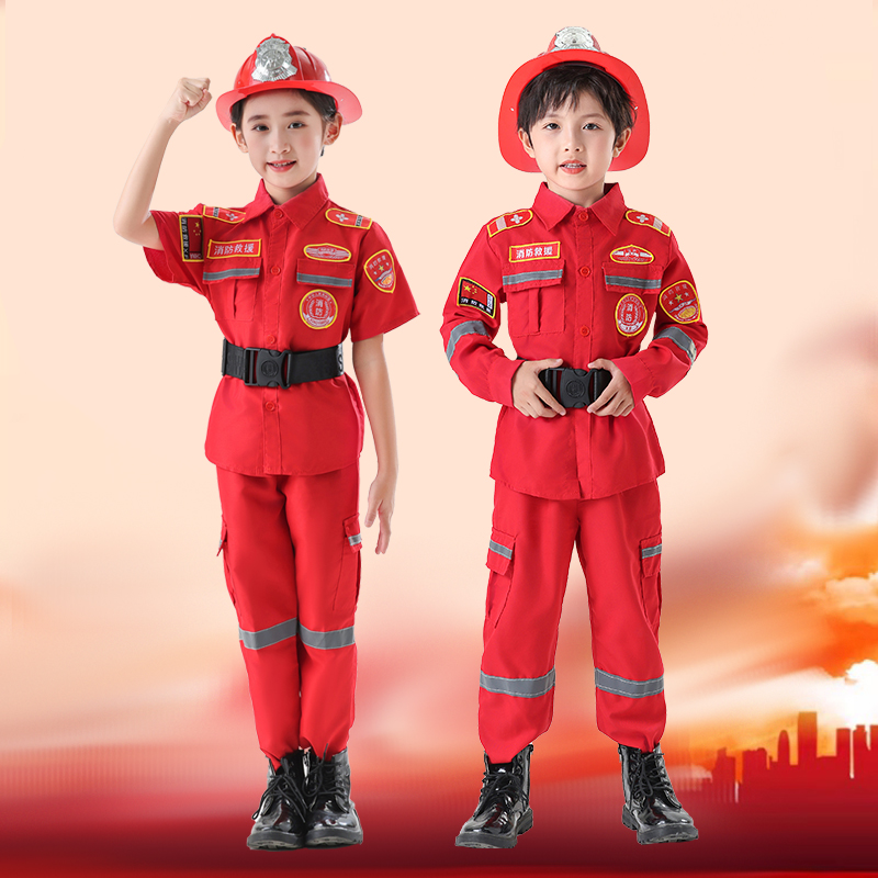 儿童消防员服装男童cosplay