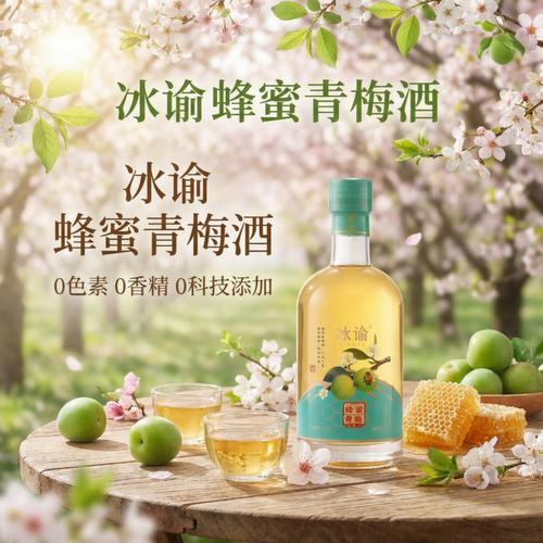 冰谕蜂蜜青梅花果酒12度330毫升
