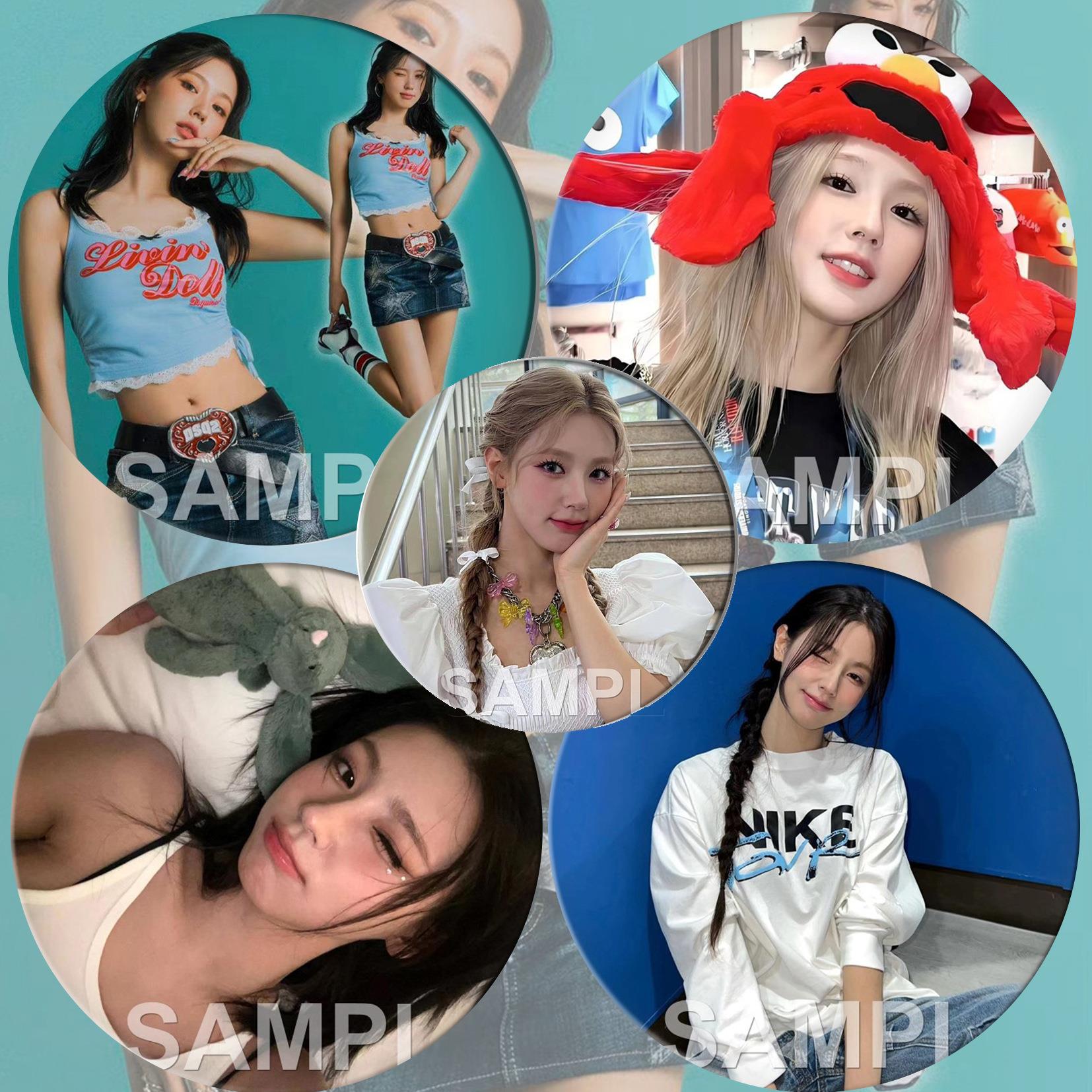 赵美延新款周边吧唧明星爱豆演唱会粉丝应援镭射细闪徽章书包挂件