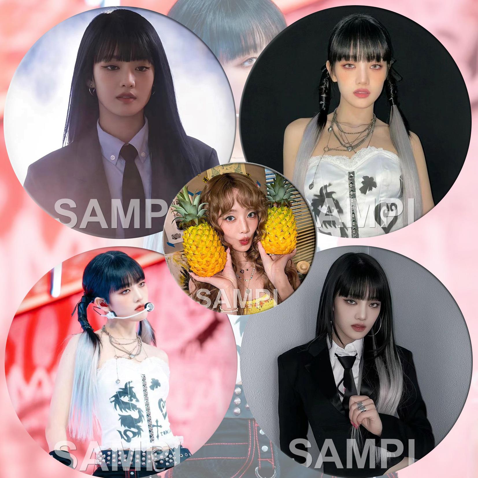 米妮diy(G)IDLE爱豆应援Minnie周边徽章吧唧镭射爱心膜书包挂件