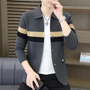 开衫 F时尚 男士 潮流修身 雅谷服饰店秋季 高档休闲针织衫 2025新款