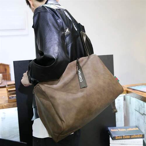 栖然珍品2复古大容量潮牌健身包旅行包时尚单肩斜挎包防水耐磨