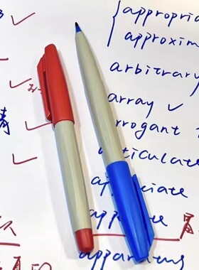 雄狮88小红书同款水性记号笔红笔老师专用批改作业粗头勾线笔美术签字刷题笔草图笔彩色划重点可加墨标记蓝笔