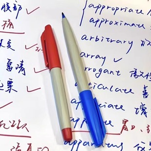 雄狮88小红书同款水性记号笔红笔老师专用批改作业粗头勾线笔美术签字刷题笔草图笔彩色划重点可加墨标记蓝笔