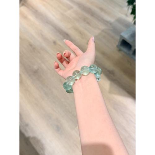 白月光绿萤石手串天然水晶