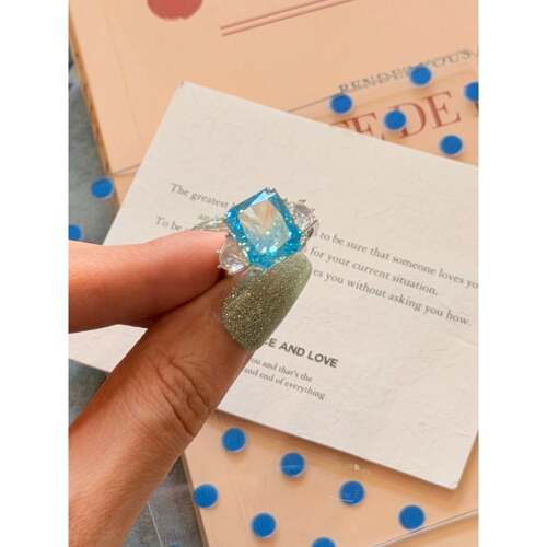 彼悦帕拉伊巴色人工钻戒