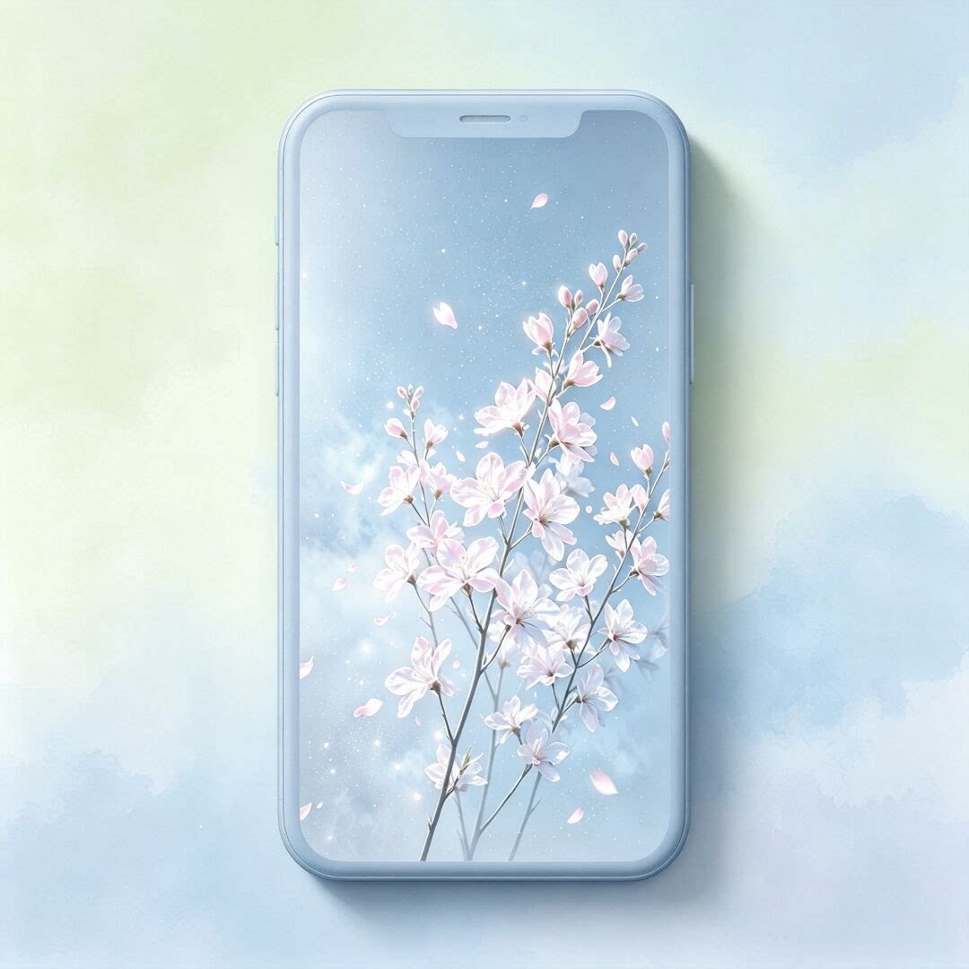 电子壁纸  粉色樱花春日蓝天 样图/效果图销售