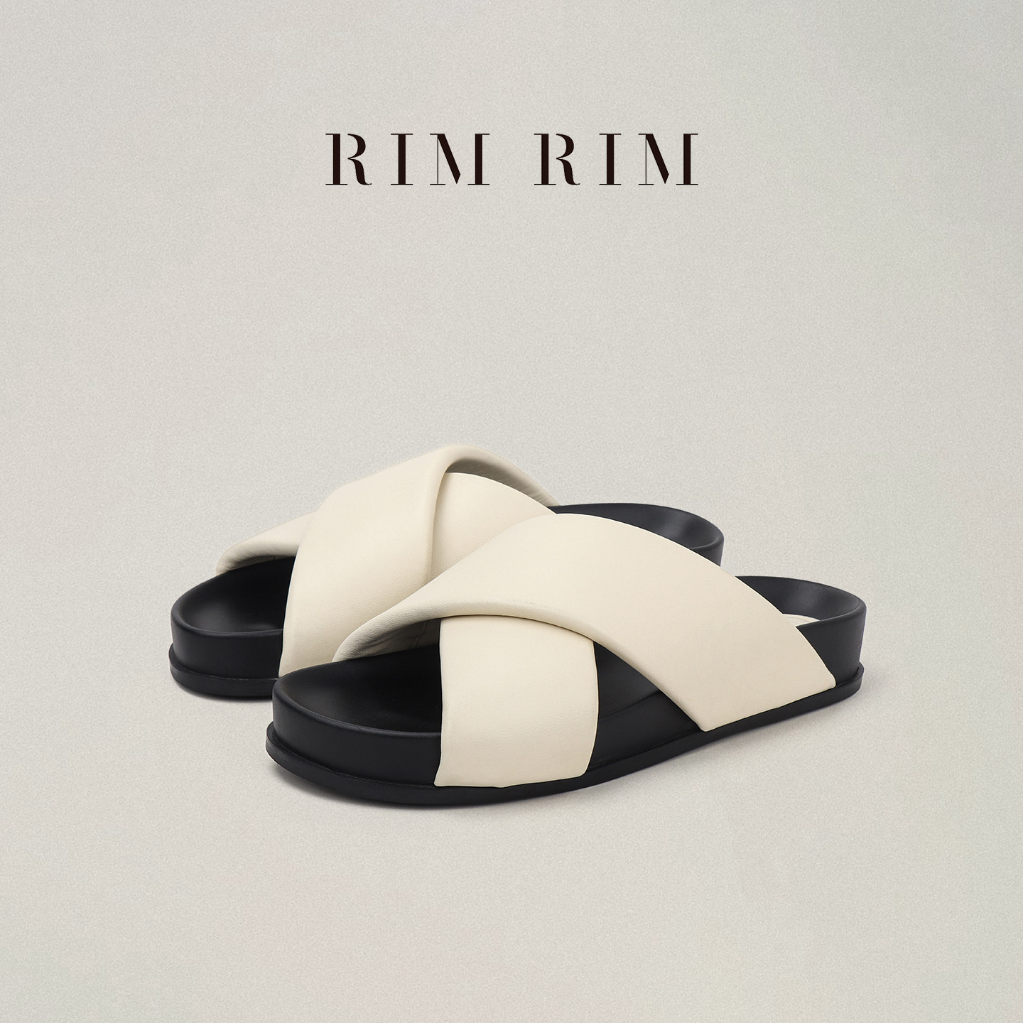 RIM RIM女款时尚休闲外穿松糕增高舒适百搭一脚蹬沙滩鞋凉拖凉鞋