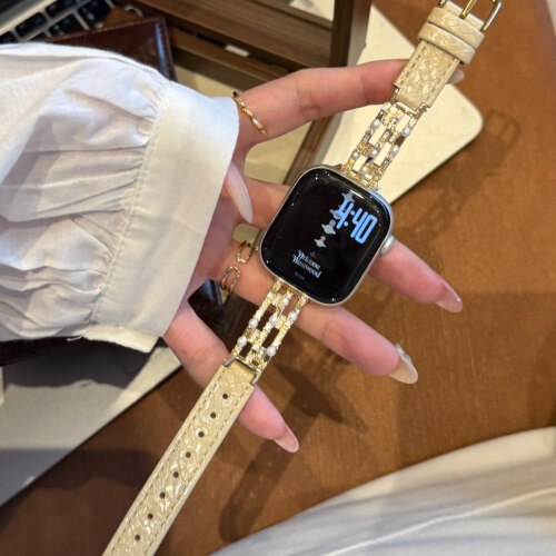 思雅图华为Fit5闪钻拉丝珍珠腕带