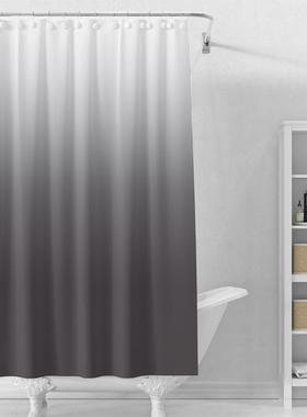 Yp现货PEV环保浴帘彩色渐变防水帘加厚柔软不锈钢扣免打孔工厂批