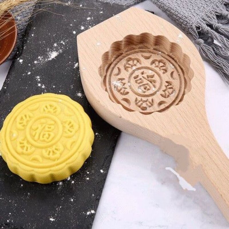 木质粑粑模具小号粿印老式老款工具糯米面食月饼模具糍粑清明米果