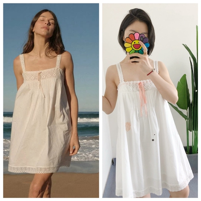 少量原标 买手店do*n cordelia 吊带蕾丝镂空刺绣连衣裙 宽松睡裙
