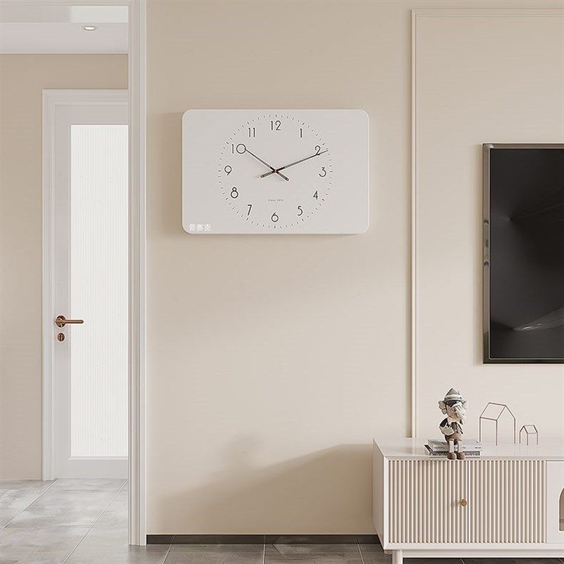 2024新款电表箱装饰画现代简约多功能带钟配电箱遮挡箱创意收纳盒