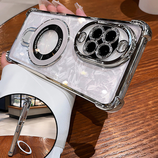 磁吸带支架适用华为nova15手机壳14活力版13ultra透明12pro保护壳10全包防摔9se高端5外壳8系列7软壳6后壳套u