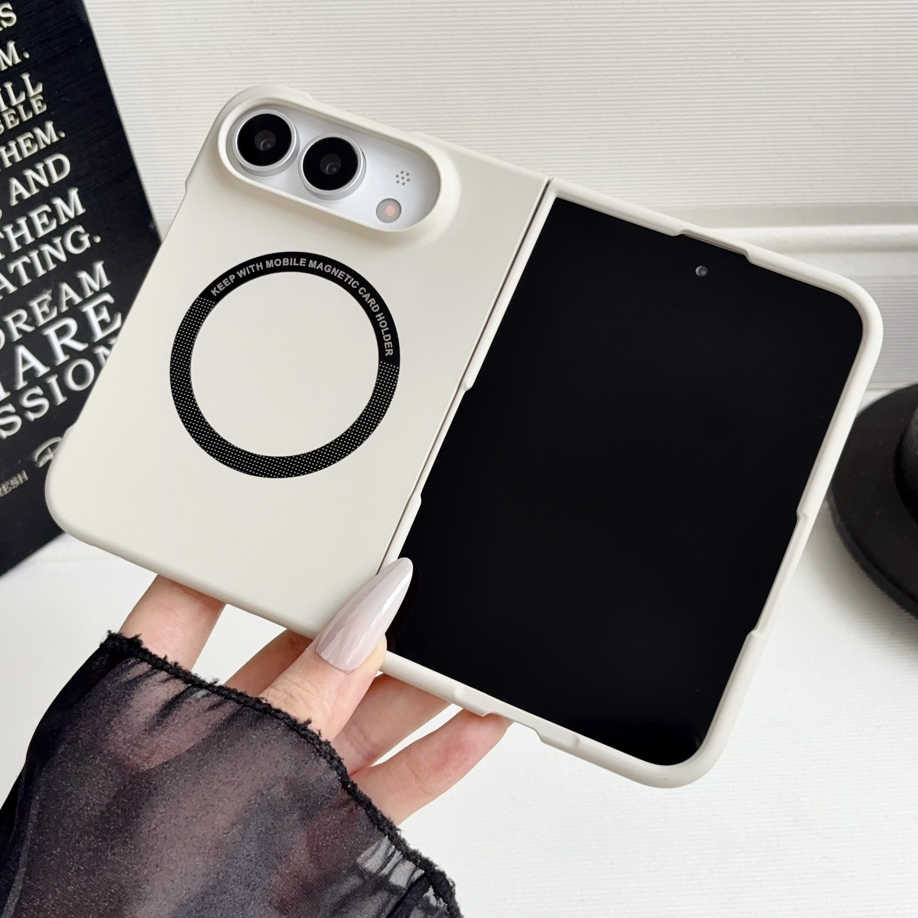 适用苹果iPhone duo手机壳折叠屏肤感磨砂磁吸保护套iPhoneduo阔折叠外壳新款保护壳女前框后盖男18后壳高级