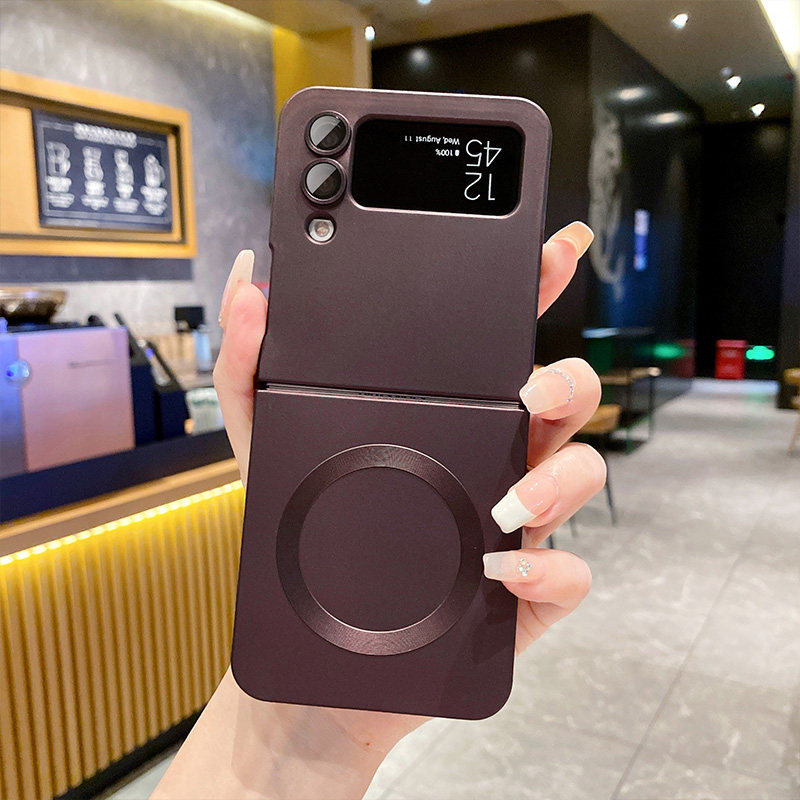 硅胶一体带镜头膜磁吸折叠壳