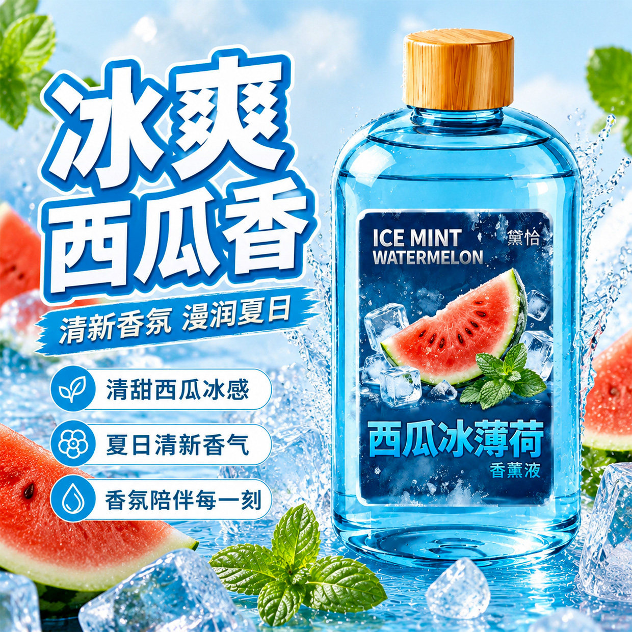 夏季限定清凉薄荷西瓜植萃香薰图片