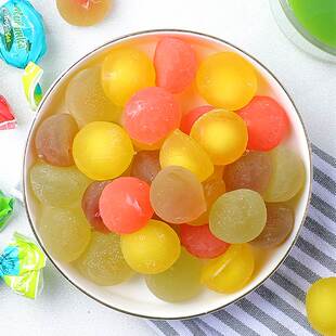 俄罗斯进口Konti康吉夹心软糖橡皮糖果汁草莓西瓜味爆浆儿童500g