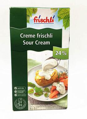 德国进口菲仕利酸奶油1kg 发酵稀奶油配面包沙拉烘焙 sour cream