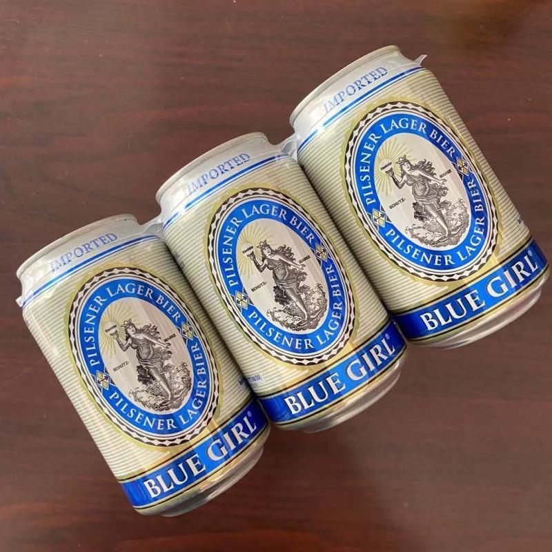 德国进口BLUE GIRL香港蓝妹啤酒330mlX6罐原装港版易拉罐