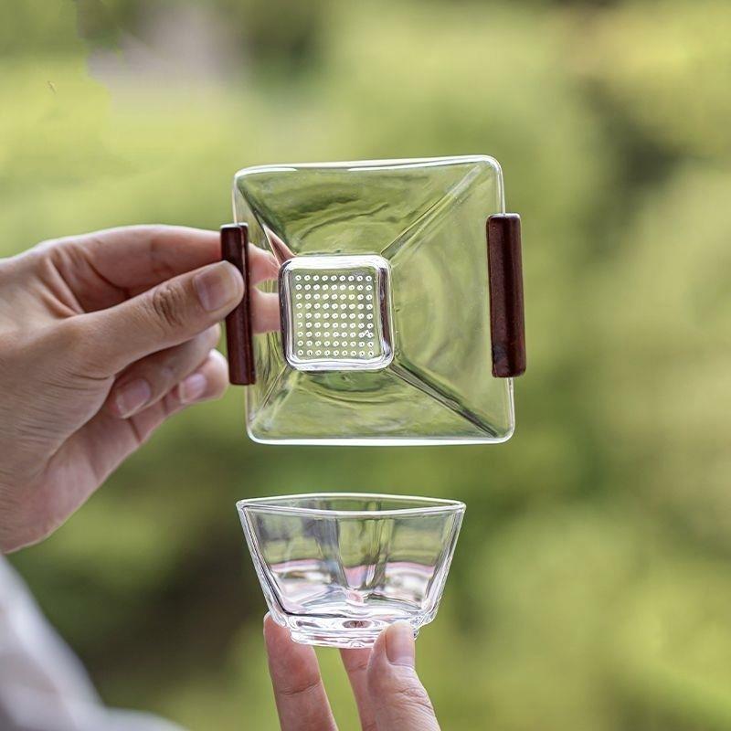 新款玻璃茶漏滤茶器茶叶过滤网漏斗茶隔泡茶功夫茶具配件高档滤茶